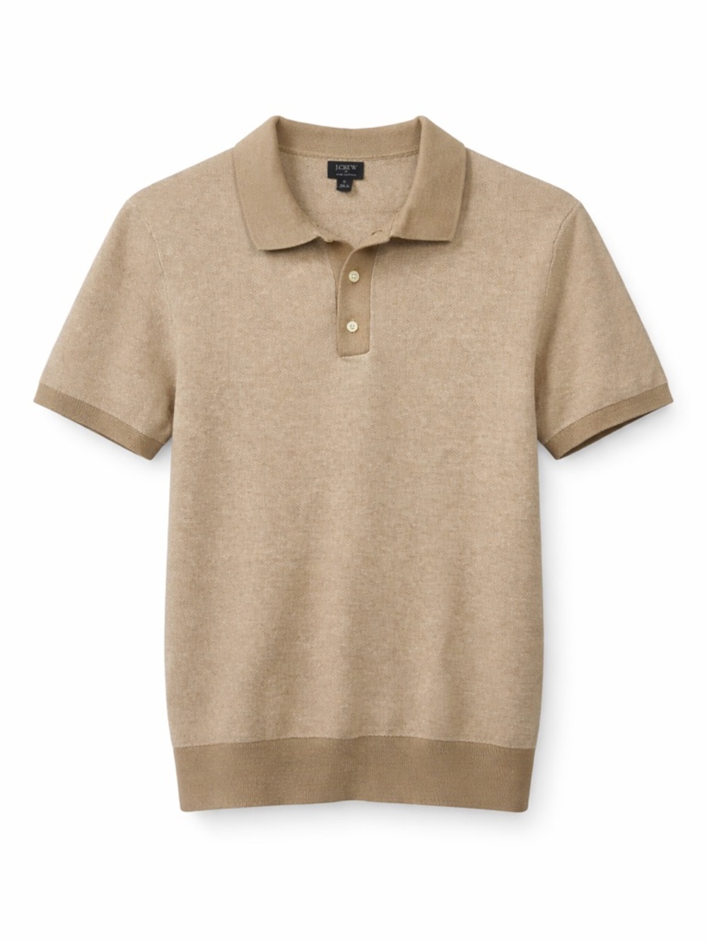 J. Crew Women's Short-Sleeve Polo in Beige/Tan (206)